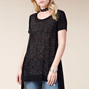 Vocal Rhinestone StuddedMesh Tunic Sparkly! Size Large